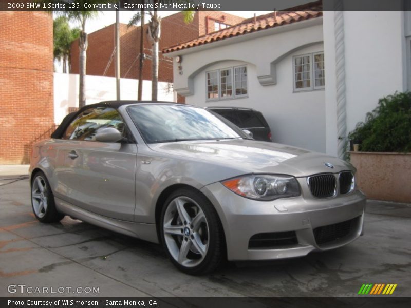 Cashmere Silver Metallic / Taupe 2009 BMW 1 Series 135i Convertible