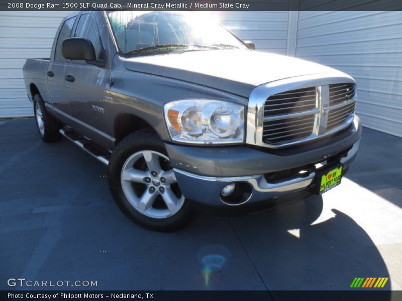 Mineral Gray Metallic / Medium Slate Gray 2008 Dodge Ram 1500 SLT Quad Cab