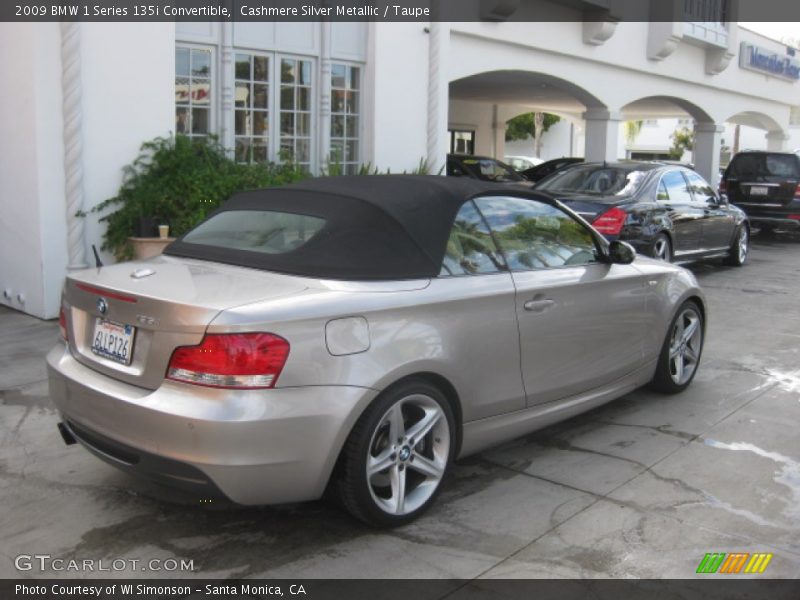 Cashmere Silver Metallic / Taupe 2009 BMW 1 Series 135i Convertible