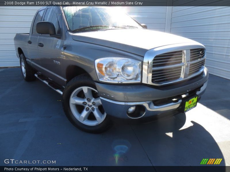 Mineral Gray Metallic / Medium Slate Gray 2008 Dodge Ram 1500 SLT Quad Cab