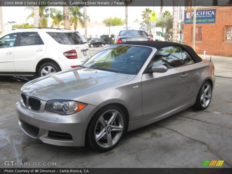 Cashmere Silver Metallic / Taupe 2009 BMW 1 Series 135i Convertible