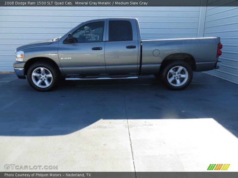 Mineral Gray Metallic / Medium Slate Gray 2008 Dodge Ram 1500 SLT Quad Cab