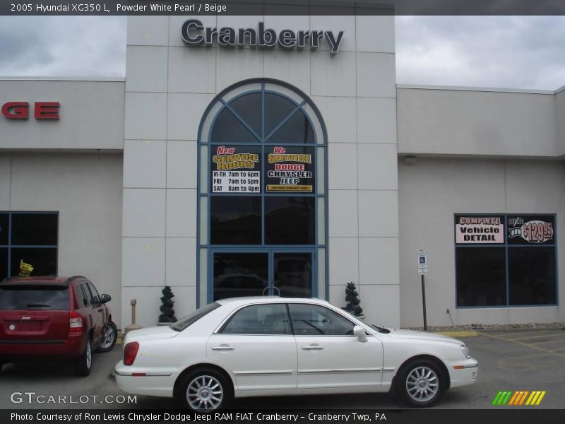 Powder White Pearl / Beige 2005 Hyundai XG350 L