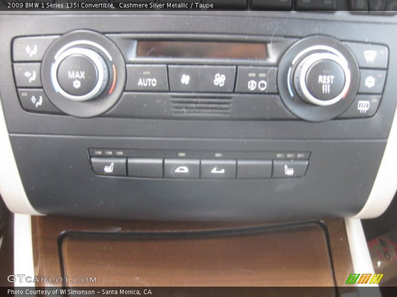 Cashmere Silver Metallic / Taupe 2009 BMW 1 Series 135i Convertible