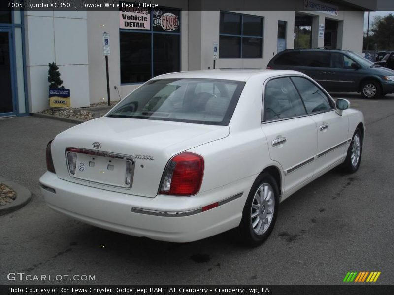 Powder White Pearl / Beige 2005 Hyundai XG350 L