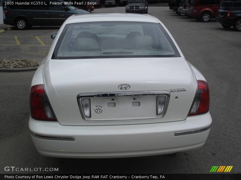 Powder White Pearl / Beige 2005 Hyundai XG350 L
