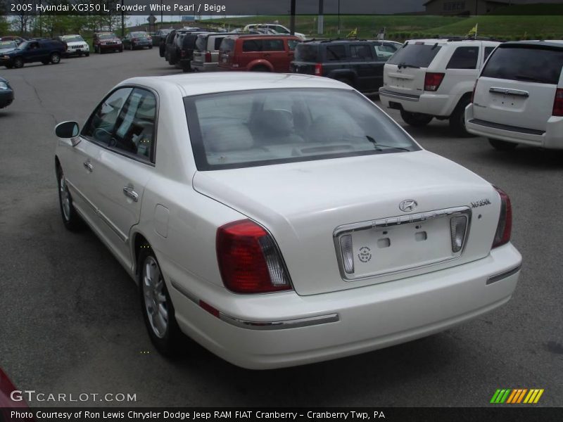 Powder White Pearl / Beige 2005 Hyundai XG350 L