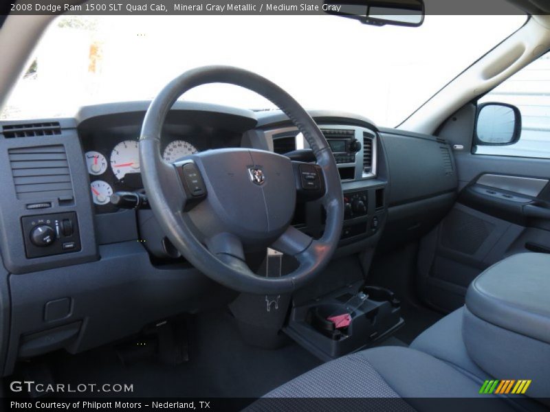 Mineral Gray Metallic / Medium Slate Gray 2008 Dodge Ram 1500 SLT Quad Cab