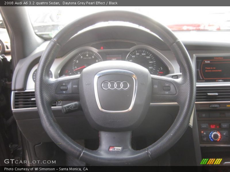 Daytona Grey Pearl Effect / Black 2008 Audi A6 3.2 quattro Sedan
