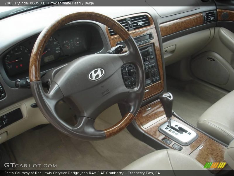 Powder White Pearl / Beige 2005 Hyundai XG350 L