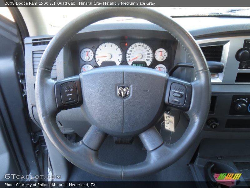 Mineral Gray Metallic / Medium Slate Gray 2008 Dodge Ram 1500 SLT Quad Cab