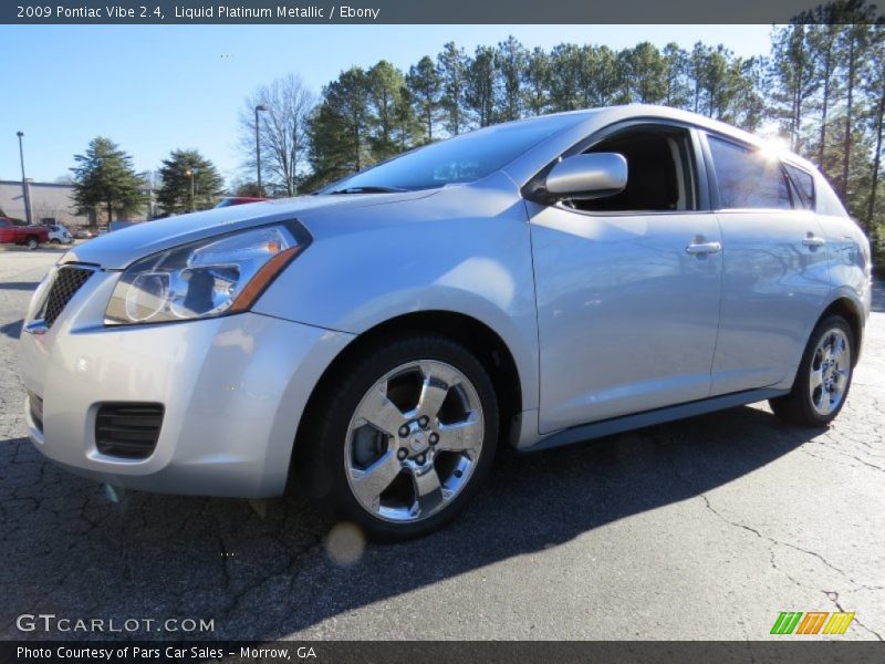 Liquid Platinum Metallic / Ebony 2009 Pontiac Vibe 2.4