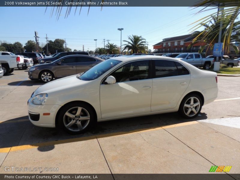 Campanella White / Anthracite Black 2008 Volkswagen Jetta SE Sedan