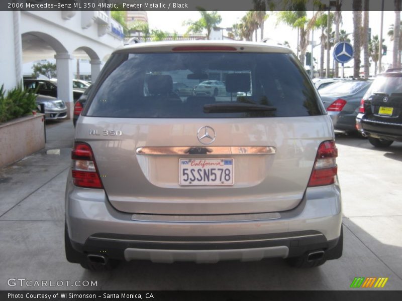 Pewter Metallic / Black 2006 Mercedes-Benz ML 350 4Matic