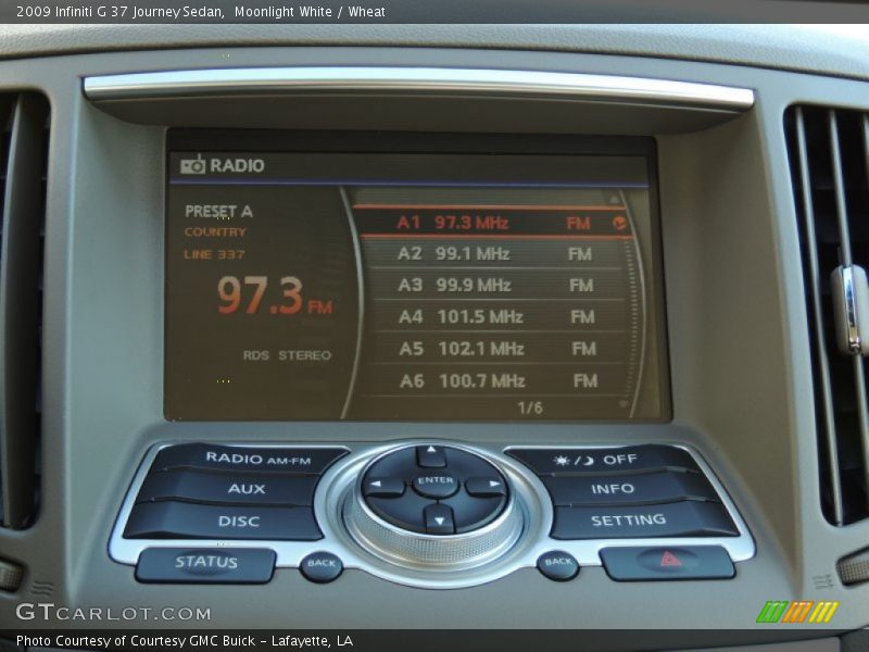 Moonlight White / Wheat 2009 Infiniti G 37 Journey Sedan