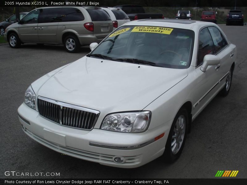 Powder White Pearl / Beige 2005 Hyundai XG350 L