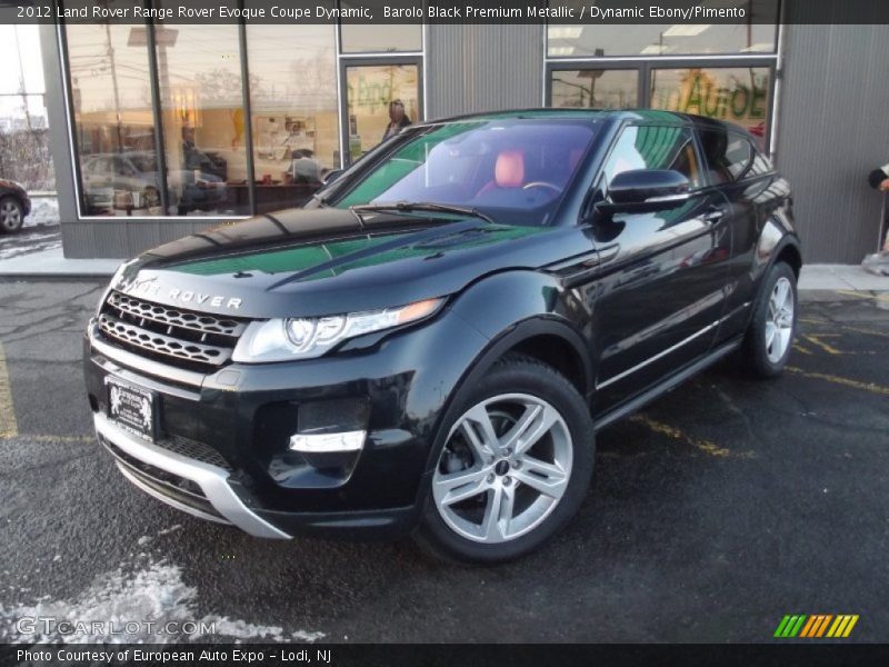 Barolo Black Premium Metallic / Dynamic Ebony/Pimento 2012 Land Rover Range Rover Evoque Coupe Dynamic