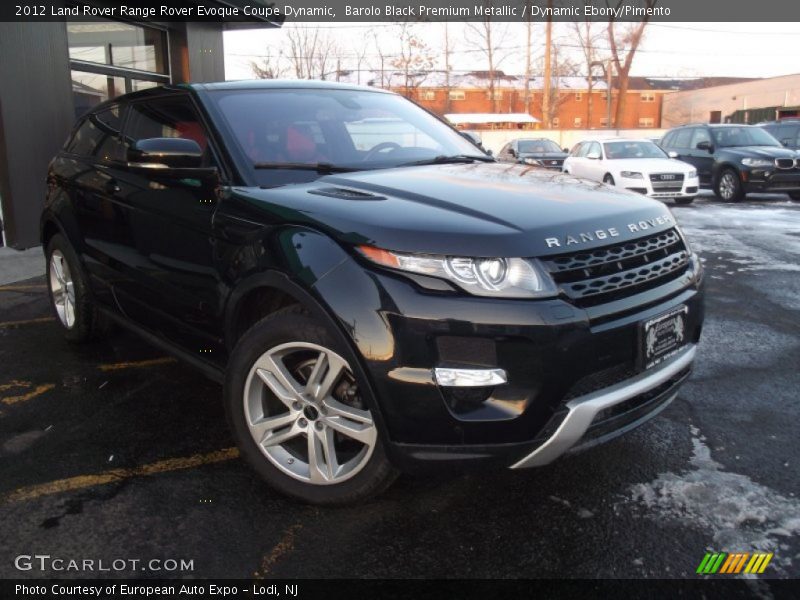Barolo Black Premium Metallic / Dynamic Ebony/Pimento 2012 Land Rover Range Rover Evoque Coupe Dynamic