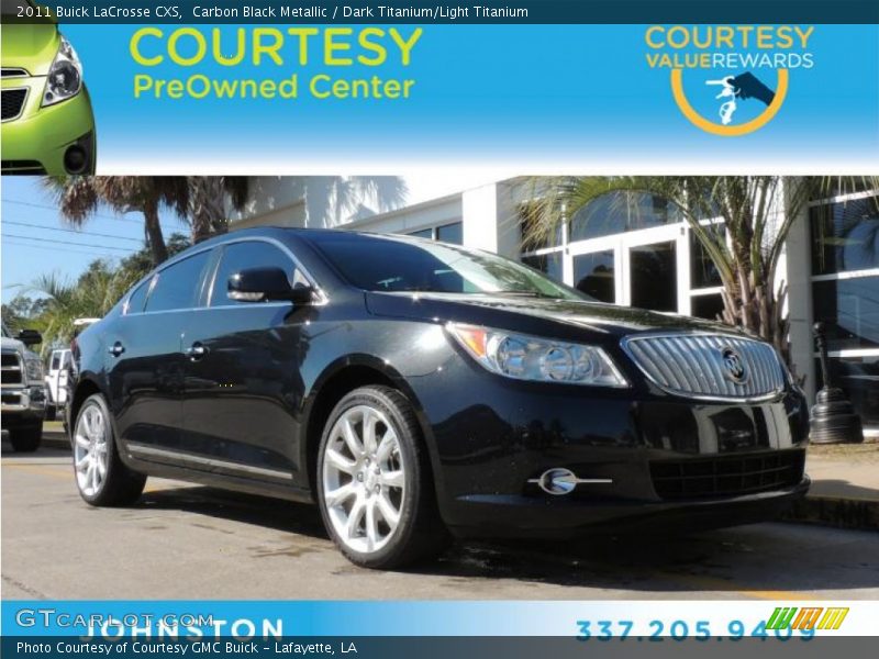 Carbon Black Metallic / Dark Titanium/Light Titanium 2011 Buick LaCrosse CXS