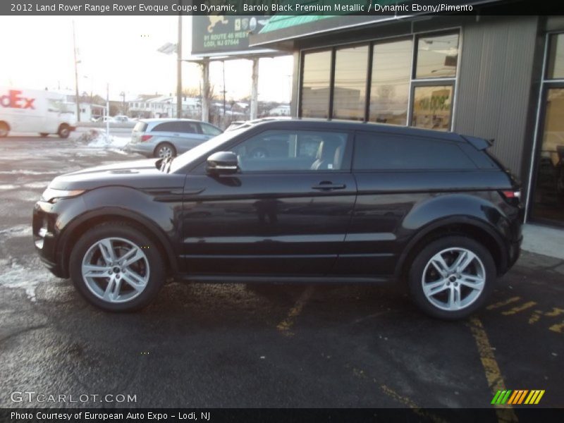 Barolo Black Premium Metallic / Dynamic Ebony/Pimento 2012 Land Rover Range Rover Evoque Coupe Dynamic