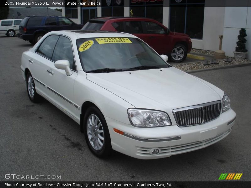 Powder White Pearl / Beige 2005 Hyundai XG350 L