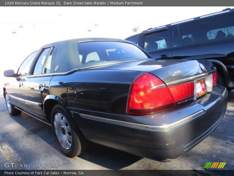 Dark Green Satin Metallic / Medium Parchment 1999 Mercury Grand Marquis GS