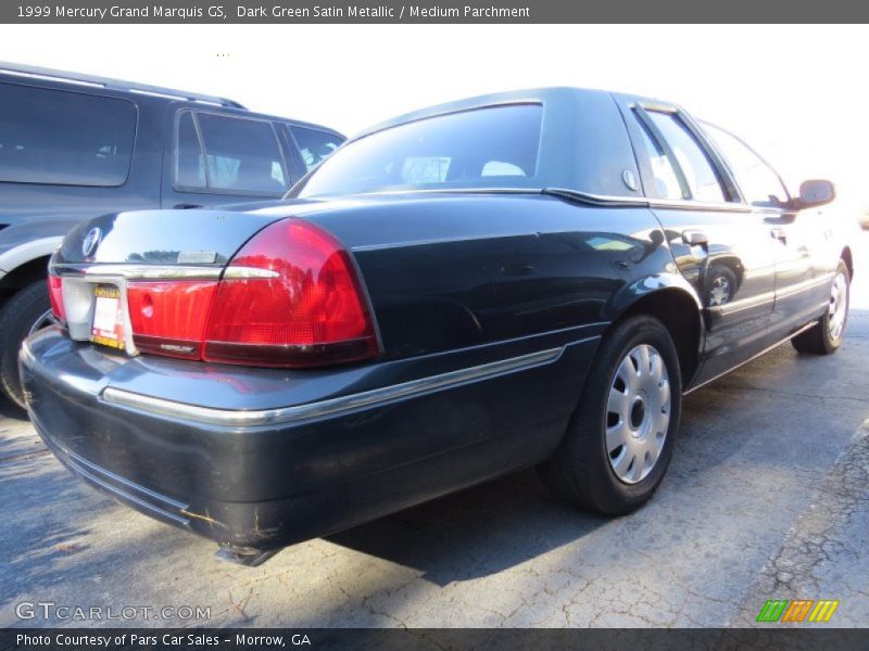 Dark Green Satin Metallic / Medium Parchment 1999 Mercury Grand Marquis GS