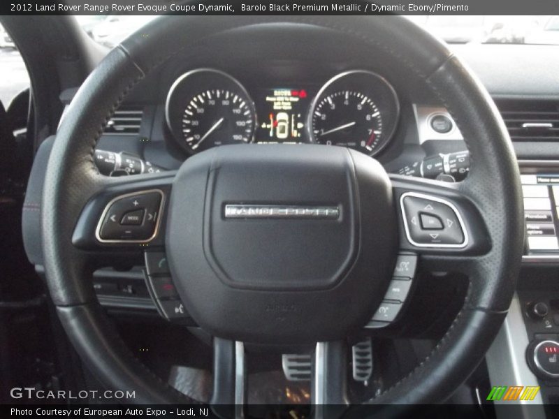 Barolo Black Premium Metallic / Dynamic Ebony/Pimento 2012 Land Rover Range Rover Evoque Coupe Dynamic