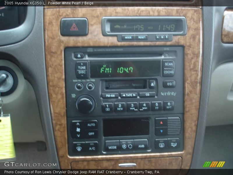 Powder White Pearl / Beige 2005 Hyundai XG350 L
