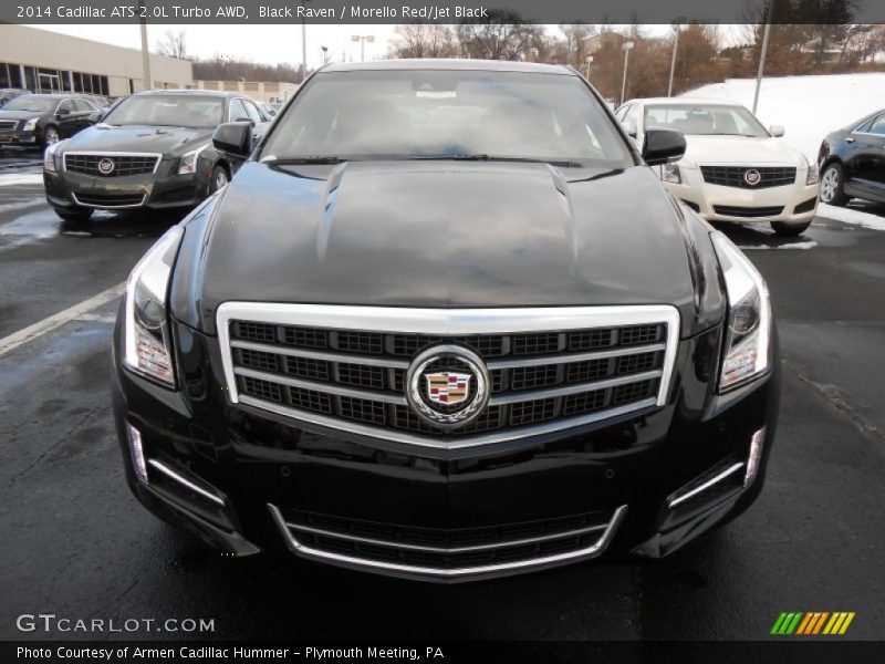 Black Raven / Morello Red/Jet Black 2014 Cadillac ATS 2.0L Turbo AWD