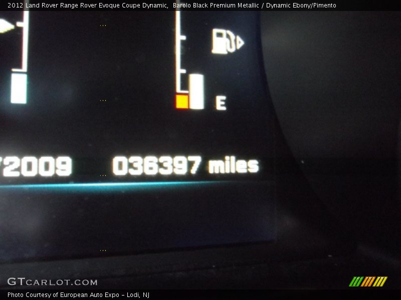 Barolo Black Premium Metallic / Dynamic Ebony/Pimento 2012 Land Rover Range Rover Evoque Coupe Dynamic