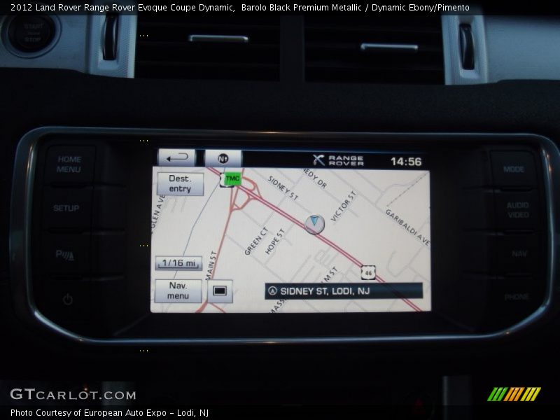 Barolo Black Premium Metallic / Dynamic Ebony/Pimento 2012 Land Rover Range Rover Evoque Coupe Dynamic