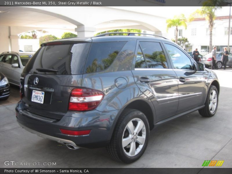 Steel Grey Metallic / Black 2011 Mercedes-Benz ML 350
