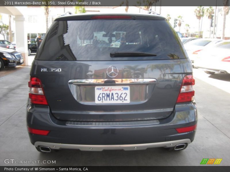 Steel Grey Metallic / Black 2011 Mercedes-Benz ML 350
