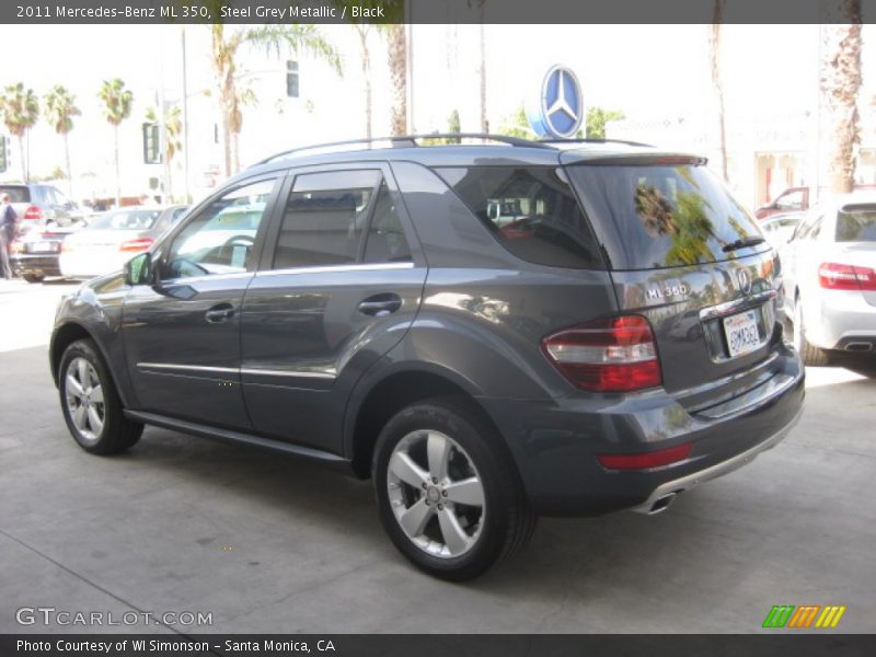 Steel Grey Metallic / Black 2011 Mercedes-Benz ML 350