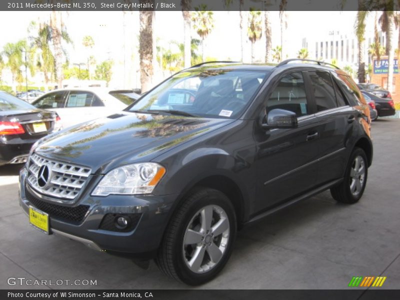 Steel Grey Metallic / Black 2011 Mercedes-Benz ML 350
