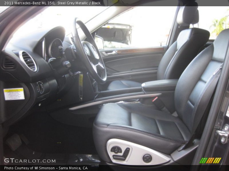 Steel Grey Metallic / Black 2011 Mercedes-Benz ML 350