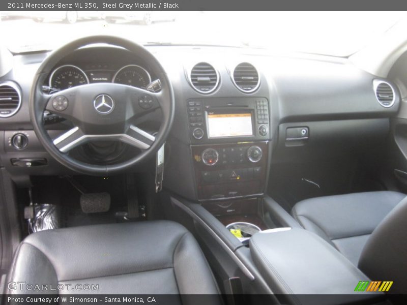 Steel Grey Metallic / Black 2011 Mercedes-Benz ML 350