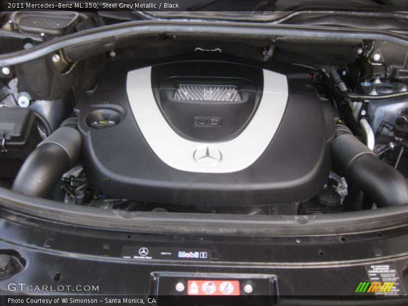 Steel Grey Metallic / Black 2011 Mercedes-Benz ML 350