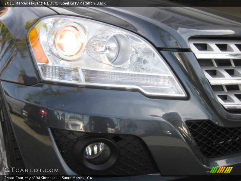 Steel Grey Metallic / Black 2011 Mercedes-Benz ML 350