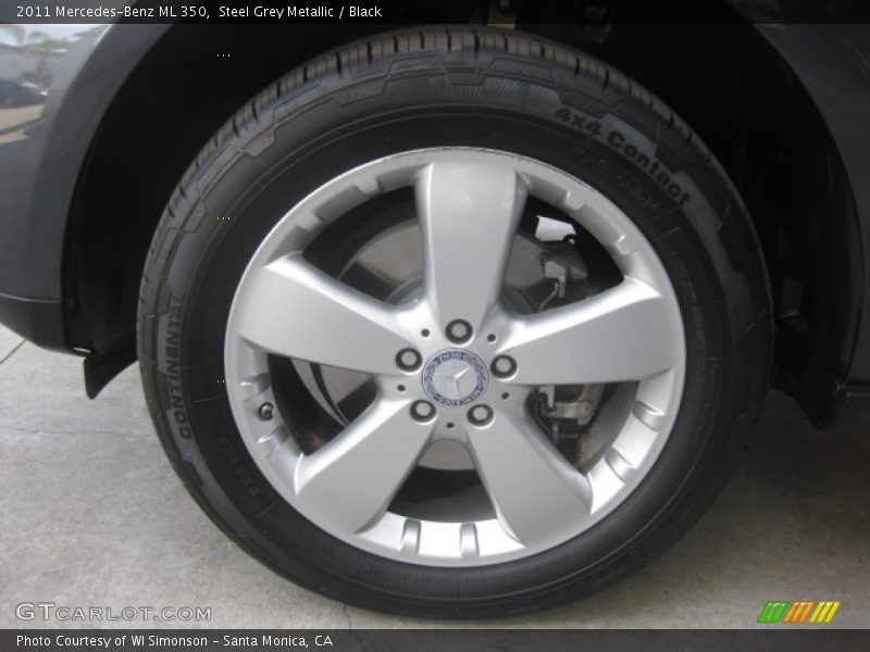 Steel Grey Metallic / Black 2011 Mercedes-Benz ML 350