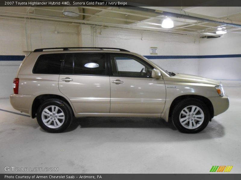 Sonora Gold Pearl / Ivory Beige 2007 Toyota Highlander Hybrid 4WD