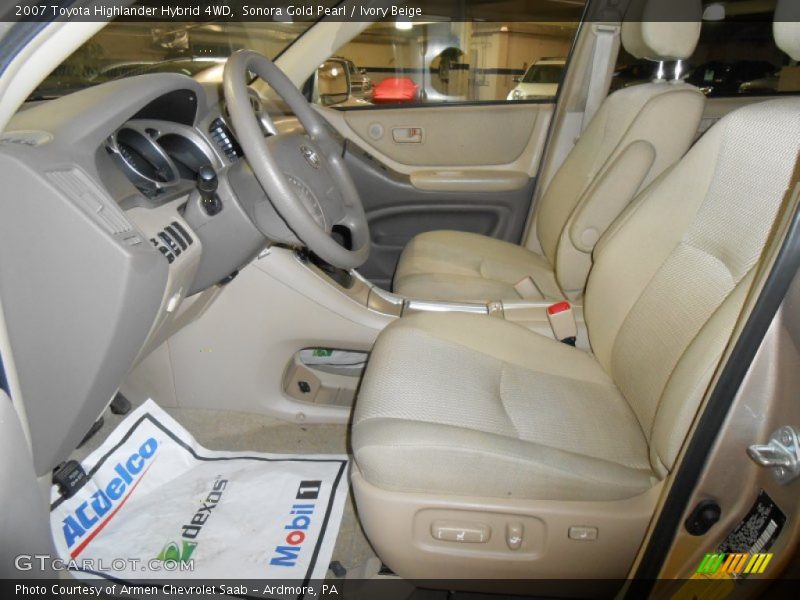 Sonora Gold Pearl / Ivory Beige 2007 Toyota Highlander Hybrid 4WD