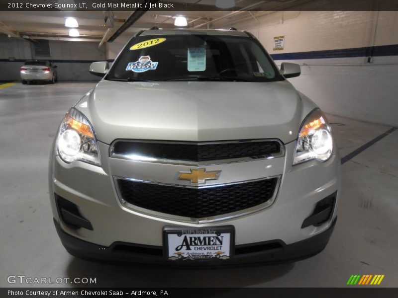 Gold Mist Metallic / Jet Black 2012 Chevrolet Equinox LT
