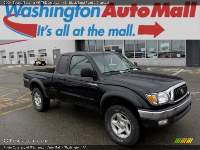 Black Sand Pearl / Charcoal 2004 Toyota Tacoma V6 TRD Xtracab 4x4