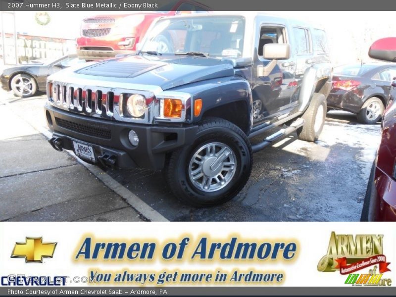Slate Blue Metallic / Ebony Black 2007 Hummer H3
