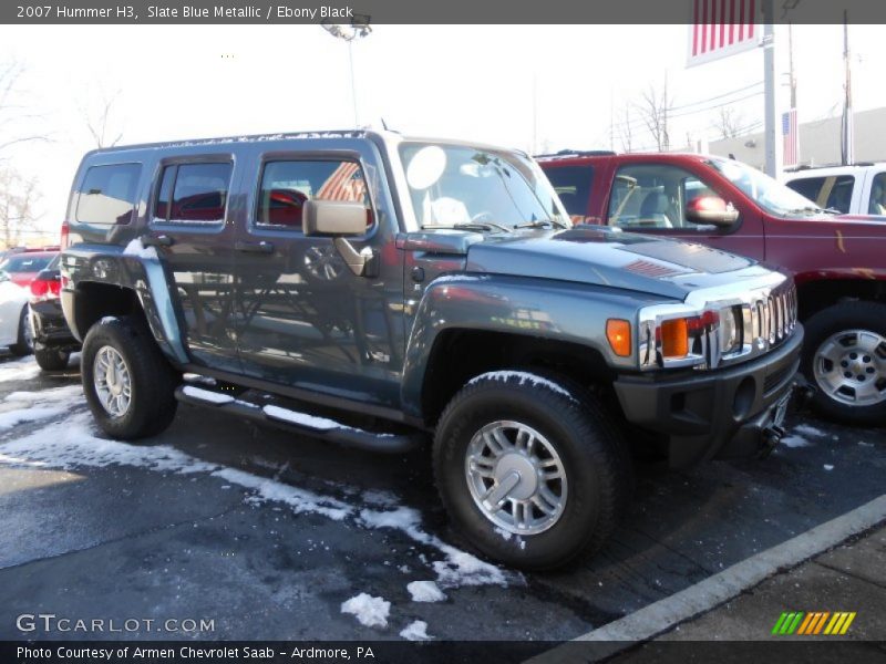 Slate Blue Metallic / Ebony Black 2007 Hummer H3