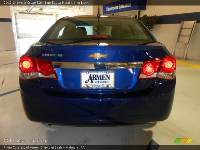 Blue Topaz Metallic / Jet Black 2012 Chevrolet Cruze Eco