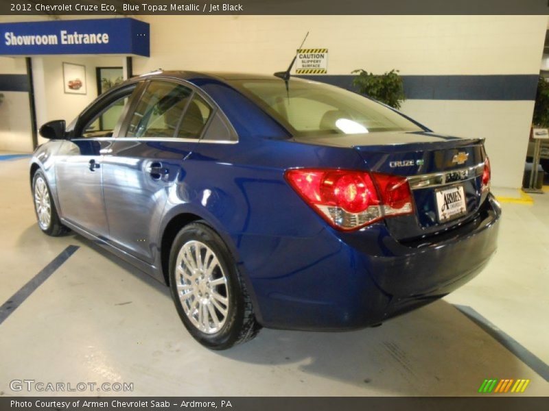 Blue Topaz Metallic / Jet Black 2012 Chevrolet Cruze Eco