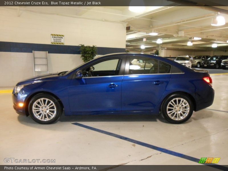 Blue Topaz Metallic / Jet Black 2012 Chevrolet Cruze Eco